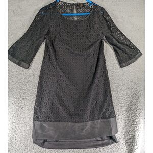 Laundry by Shelli Segal Dress Womens Size 2 Black Lace Sheath Dress Cocktail